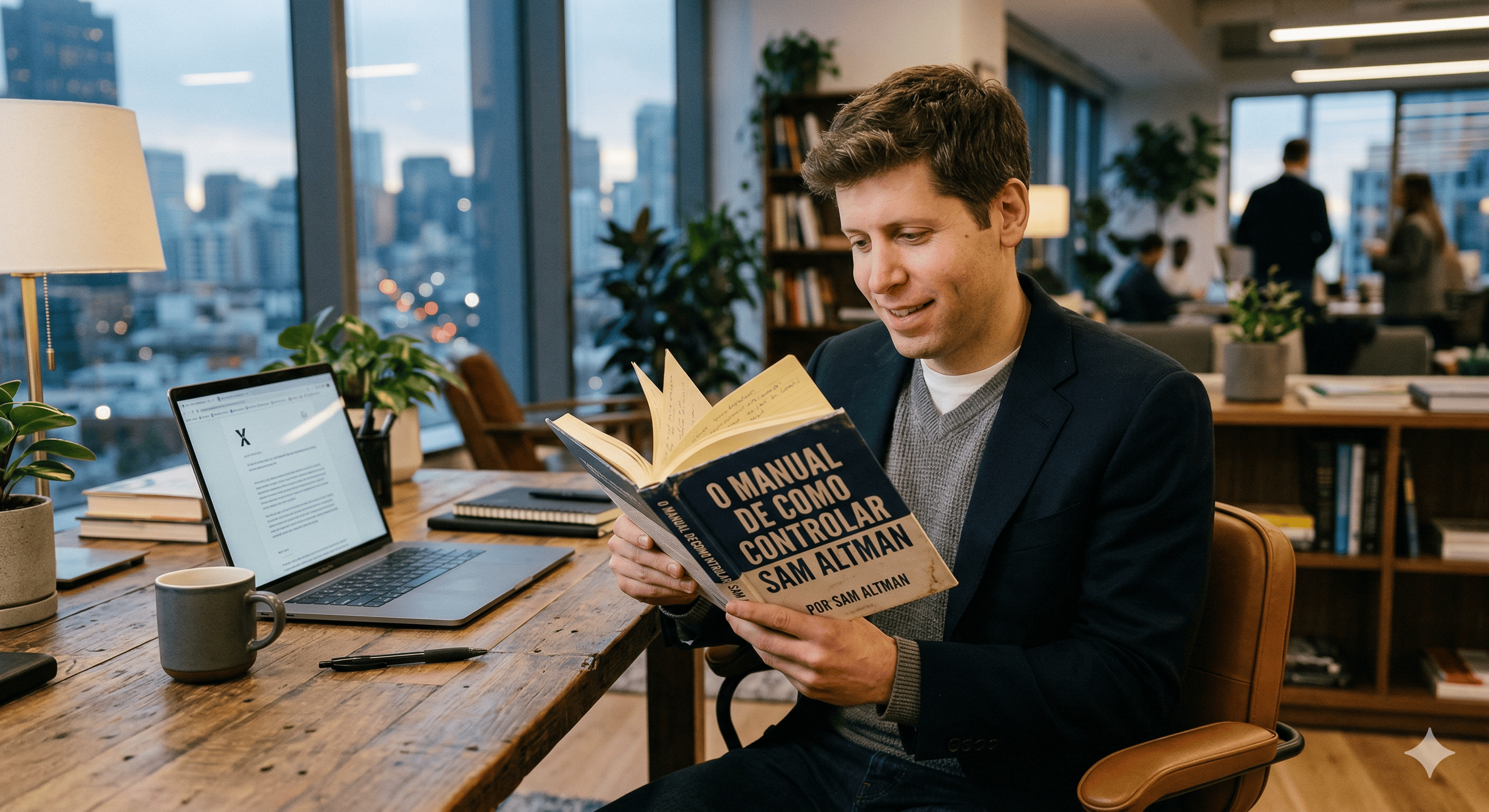 Imagem ilustrativa sobre Sam Altman fala sobre a lenta adoção da IA e abre o debate ético enquanto a OpenAI corta o acesso ao Cursor da SpaceX
