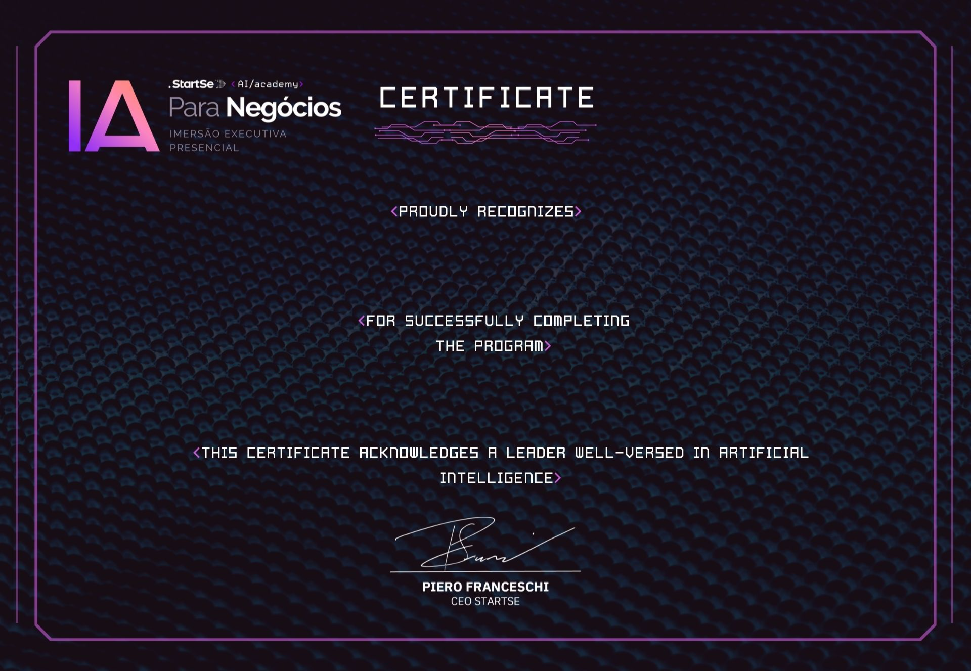 Certificado StartSe