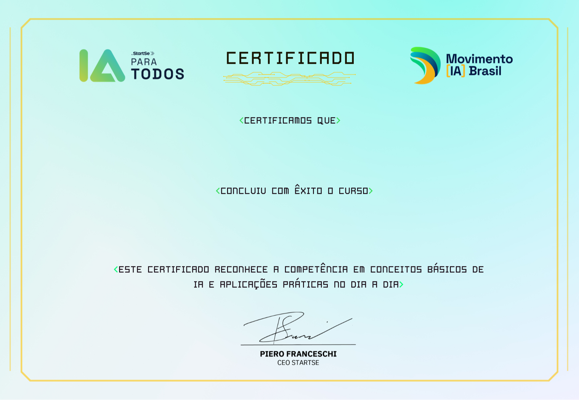 Certificado StartSe