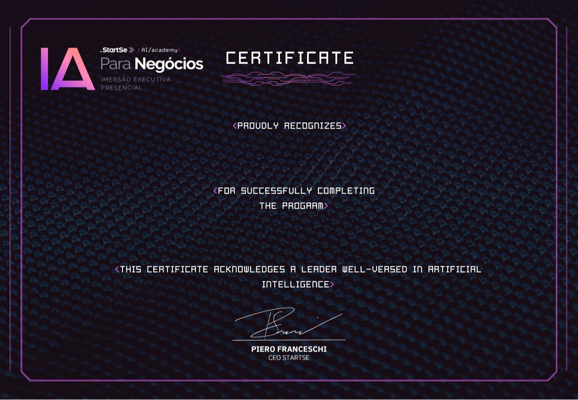 Certificado StartSe