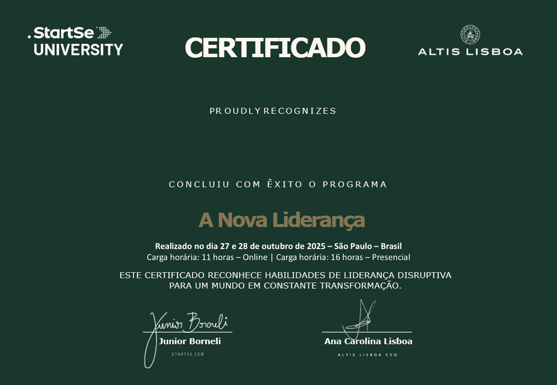 Certificado StartSe